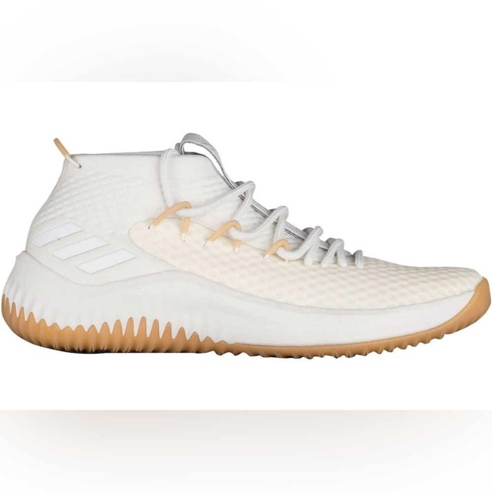 Adidas - Dame 4 "Un-Dyed" White Running High Top Sneakers - Men's US sz 6.5